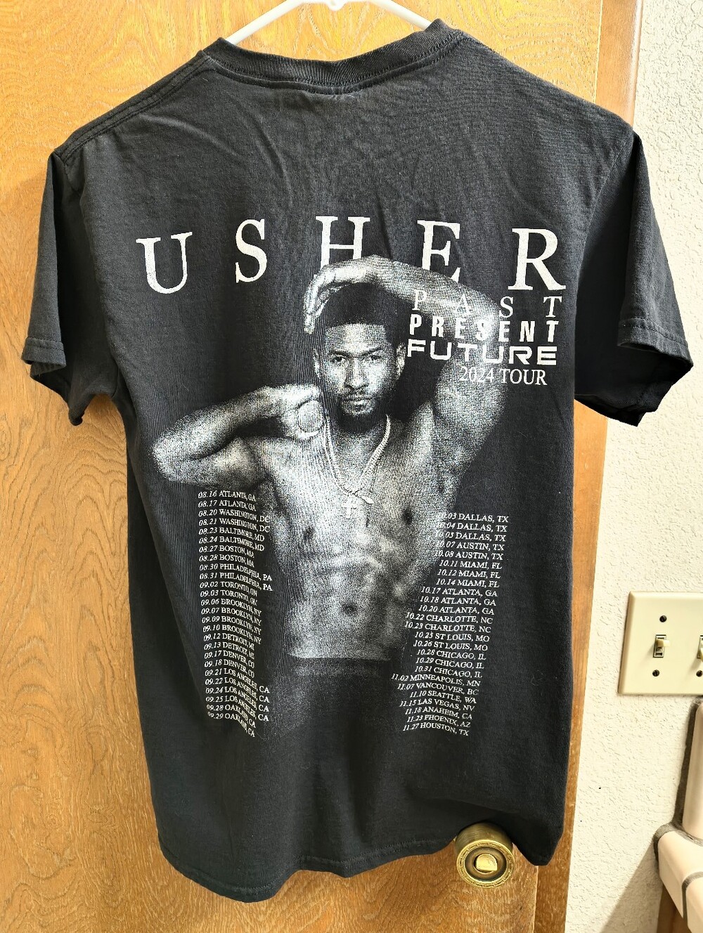 Usher 2024 Past Present Future Tour Shirt
